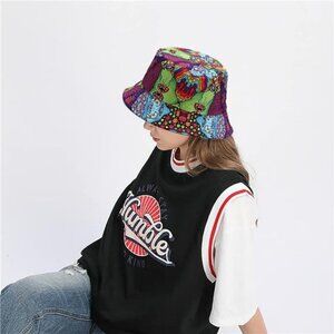 Cute Bucket Hat Reversible Double-Side-Wear 016
